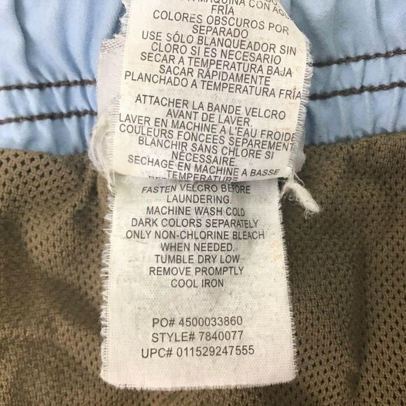 Speedo Mens XL Brown Blue Hawaiian Wave Floral Mesh Lined Swim Trunk Shorts - Picture 8 of 10